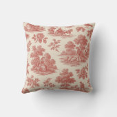 田舎のウィスパーズ – Red Toile Throw Pill クッション (裏面)
