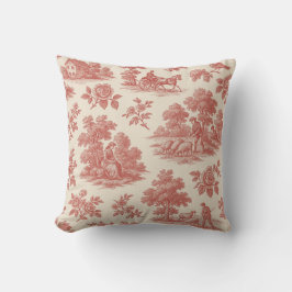 田舎のウィスパーズ – Red Toile Throw Pill クッション