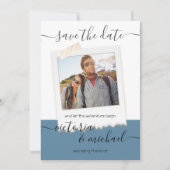 田舎のウェディングアドベンチャーフォトセーブザデート 招待状 (正面)