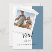 田舎のウェディングアドベンチャーフォトセーブザデート 招待状 (裏面)