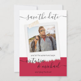 田舎のウェディングアドベンチャーフォトセーブザデート 招待状