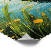 田舎のエレガンス、田舎のスワンピー湖 ポスター (角)