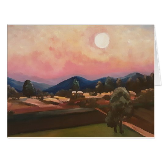 田舎のカードの月明かり (正面横)