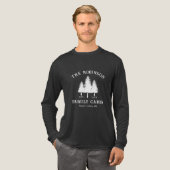 田舎のキャビンファミリーネームパインの木 トライブレンドTシャツ (正面全体)