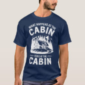 田舎のキャビンライフの引用 | 自然の山の風景 Tシャツ (正面)