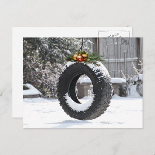 田舎のクリスマス シーズンポストカード (正面/裏面)