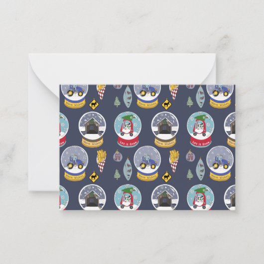 田舎のクリスマス ノートカード (正面)