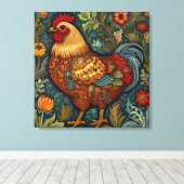 田舎のシックなボホオンドリ キャンバスプリント (インサイチュ (ウッドフロア))