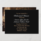 田舎のシャンデリア結婚のリハーサルディナー 招待状 (正面/裏面)