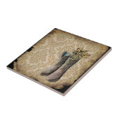 田舎のダマスク西部のカウボーイ タイル (側面)