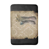 田舎のダマスク西部のカウボーイ·ブーツ バスマット (正面縦)