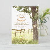 田舎のハートツリーブライダルシャワー招待状 招待状 (スタンド正面)