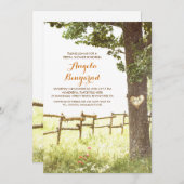 田舎のハートツリーブライダルシャワー招待状 招待状 (正面/裏面)