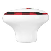 田舎のバッファローのプレイドベアーキッチンノブ セラミックノブ (側面)