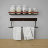 田舎のパタ落ちたーンへの小さな白いフローラ キッチンタオル