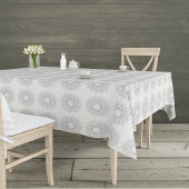 田舎のパタ落ちたーンへの小さな白いフローラ テーブルクロス
