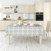 田舎のパタ落ちたーンへの小さな白いフローラ テーブルクロス