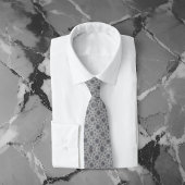 田舎のパタ落ちたーンへの小さな白いフローラ ネクタイ