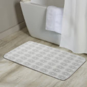 田舎のパタ落ちたーンへの小さな白いフローラ バスマット