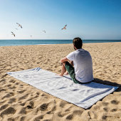 田舎のパタ落ちたーンへの小さな白いフローラ ビーチタオル