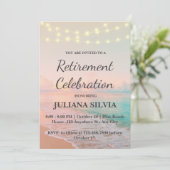 田舎のビーチでのリタイアメントパーティー 招待状 (スタンド正面)