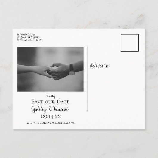 田舎のフェンスのポスト牧場の結婚式の日付を保存 案内ポストカード (裏面)