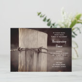 田舎のフェンスのポスト田舎の帰郷ダンス 招待状 (スタンド正面)