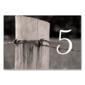 田舎のフェンスのポスト西結婚国 テーブルナンバー (正面)