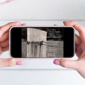 田舎のフェンスポストのカップル国の結婚式のシャワー 招待状