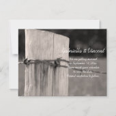 田舎のフェンスポスト国の結婚式の日付を保存 マグネット招待状 (正面)