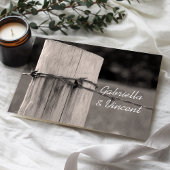 田舎のフェンスポスト国の結婚式フラットノートカード ノートカード