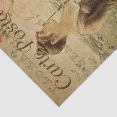 田舎のフランスのデコパージュの女性 薄葉紙 (詳細)