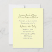 田舎のフローラテディベアベビーシャワー招待状 招待状 (裏面)