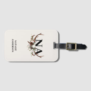 田舎のフローラ植物パーソナライズされた秋 ラゲッジタグ