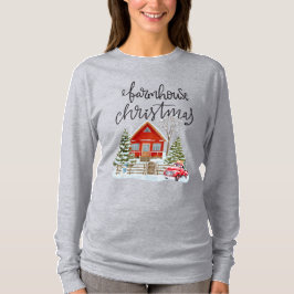 田舎のホリデーファームハウス クリスマスTシャツ Tシャツ