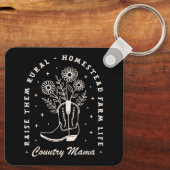 田舎のママは田舎で育てていおもしろいる キーホルダー (裏面)