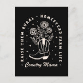 田舎のママは田舎で育てていおもしろいる ポストカード (正面)