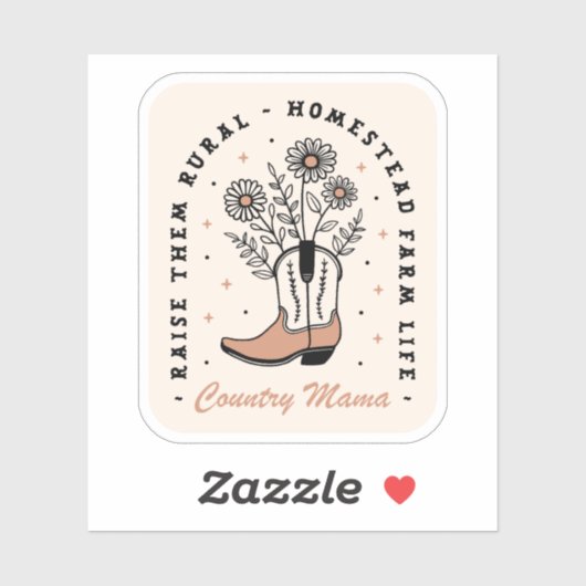 田舎のママ母ママ家庭で農場の生活の美学 シール (シート)