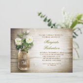 田舎のメイソン·ジャー·ブライダルシャワー招待状 招待状 (スタンド正面)