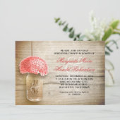 田舎のメイソン·ジャー·リハーサル·ディナー·招待状 招待状 (スタンド正面)