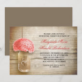 田舎のメイソン·ジャー·リハーサル·ディナー·招待状 招待状 (正面/裏面)