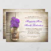 田舎のメイソン·ジャー·リハーサル·ディナー·招待状 招待状 (正面/裏面)