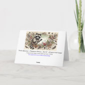 田舎のラッパーコイン、松ぼっくり、ホーリーベリー、どんぐり6個 シーズンカード (裏面)