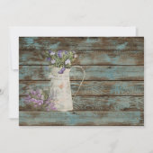 田舎のラベエレガントンダーヴィンテージ誕生パーティー 招待状 (裏面)