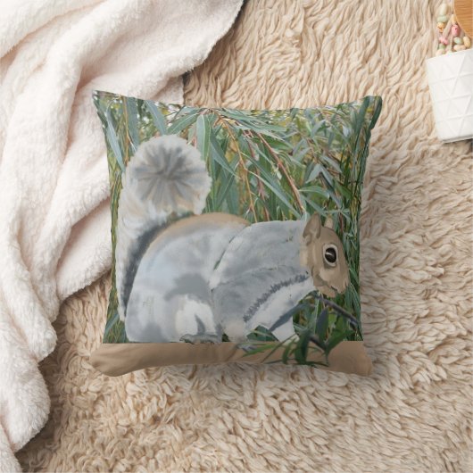 田舎のリス クッション (ブランケット)