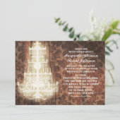 田舎のヴィンテージシャンデリア結婚式招待状 招待状 (スタンド正面)