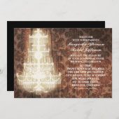 田舎のヴィンテージシャンデリア結婚式招待状 招待状 (正面/裏面)