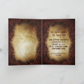 田舎のヴィンテージタイポグラフィ西部のカントリーウェディング 招待状 (内部)