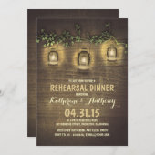 田舎のヴィンテージ·ガーデン·ライトウッド·リハーサル·ディナー 招待状 (正面/裏面)