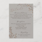 田舎の優雅なセイジブラッシュと野の花のウェディングエンクロージャー エンクロージャーカード (正面)